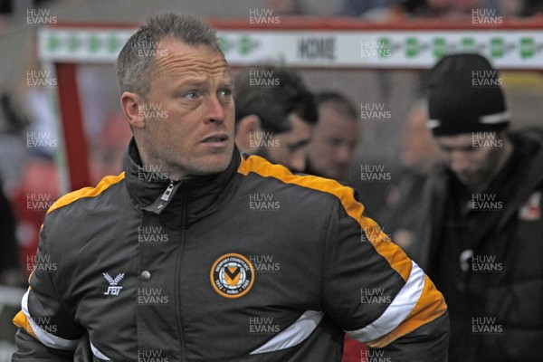 081218 - Swindon Town v Newport County, Sky Bet League 2 - Newport County Manager Michael Flynn before the match