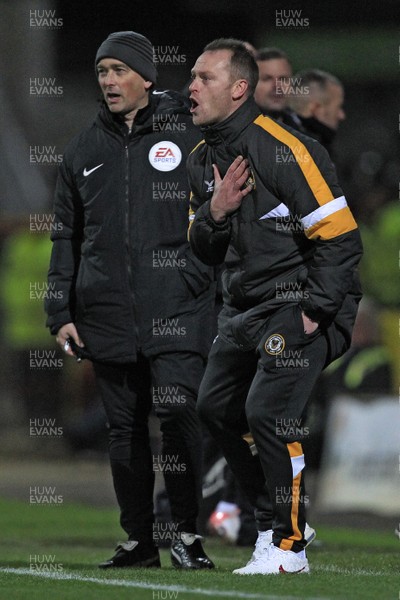 081218 - Swindon Town v Newport County, Sky Bet League 2 - Newport County Manager Michael Flynn during the match