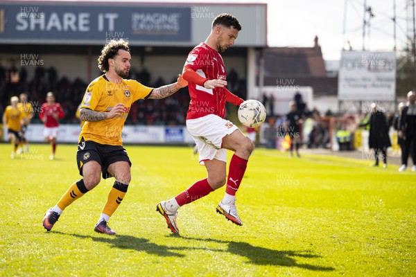 090422 - Swindon Town v Newport County - Sky Bet League 2 - Dom Telford of Newport County in action