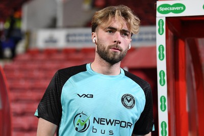 110226 - Swindon Town v Newport County - Sky Bet League 2 - Lewis Jamieson of Newport County arrives at the stadium
