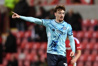 110226 - Swindon Town v Newport County - Sky Bet League 2 - Michael Spellman of Newport County