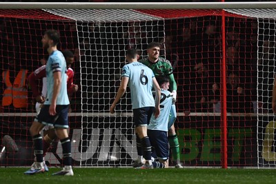 110226 - Swindon Town v Newport County - Sky Bet League 2 - Joe Thomas of Newport County scores an own goal