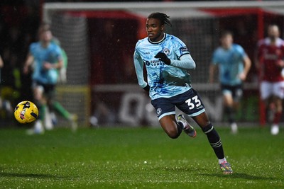 110226 - Swindon Town v Newport County - Sky Bet League 2 - Tanatswa Nyakuhwa of Newport County