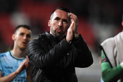 110226 - Swindon Town v Newport County - Sky Bet League 2 - Newport County Head Coach, Christian Fuchs at full time