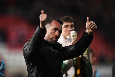 110226 - Swindon Town v Newport County - Sky Bet League 2 - Newport County Head Coach, Christian Fuchs at full time