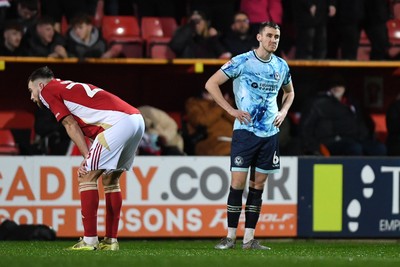 110226 - Swindon Town v Newport County - Sky Bet League 2 - Dejected Ciaran Brennan of Newport County