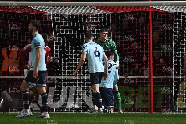 110226 - Swindon Town v Newport County - Sky Bet League 2 - Joe Thomas of Newport County scores an own goal