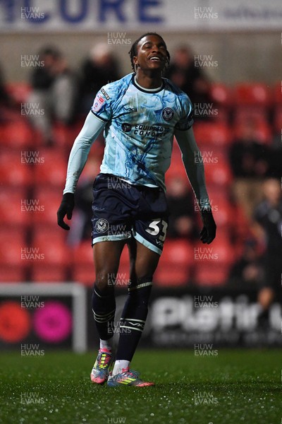 110226 - Swindon Town v Newport County - Sky Bet League 2 - A frustrated Tanatswa Nyakuhwa of Newport County