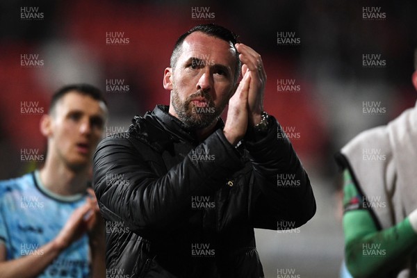 110226 - Swindon Town v Newport County - Sky Bet League 2 - Newport County Head Coach, Christian Fuchs at full time