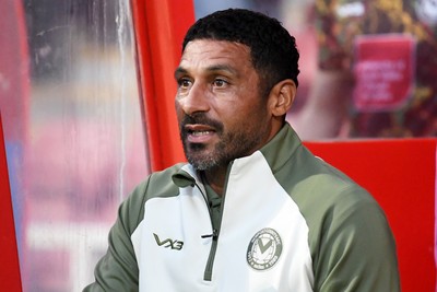 220926 - Swindon Town v Newport County - EFL Trophy -  Newport County Head Coach, Hayden Mullins