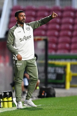 220926 - Swindon Town v Newport County - EFL Trophy -  Newport County Head Coach, Hayden Mullins