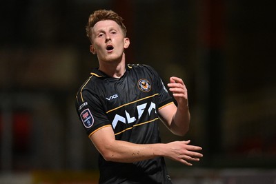 220926 - Swindon Town v Newport County - EFL Trophy -  Ged Garner of Newport County misses a chance