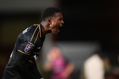 220926 - Swindon Town v Newport County - EFL Trophy -  Tanatswa Nyakuhwa of Newport County celebrates scoring a goal