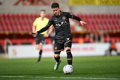 220926 - Swindon Town v Newport County - EFL Trophy -  Kieron Evans of Newport County
