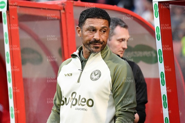 220926 - Swindon Town v Newport County - EFL Trophy -  Newport County Head Coach, Hayden Mullins