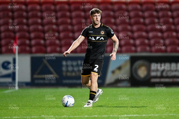 220926 - Swindon Town v Newport County - EFL Trophy -  Cameron Evans of Newport County