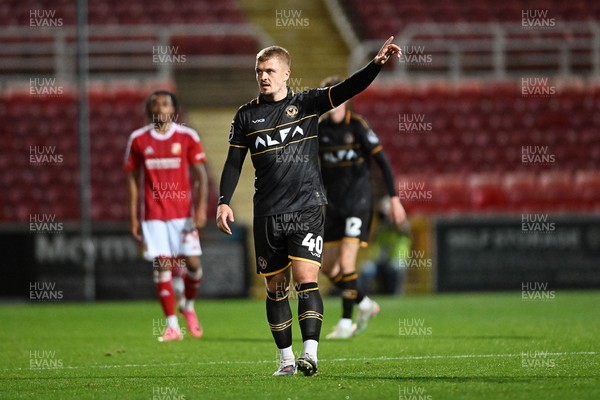 220926 - Swindon Town v Newport County - EFL Trophy -  Cole Jarvis of Newport County