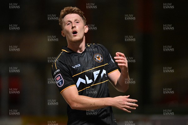 220926 - Swindon Town v Newport County - EFL Trophy -  Ged Garner of Newport County misses a chance