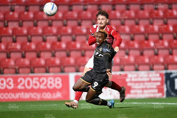 220926 - Swindon Town v Newport County - EFL Trophy -  Shaquille Gwengwe of Newport County
