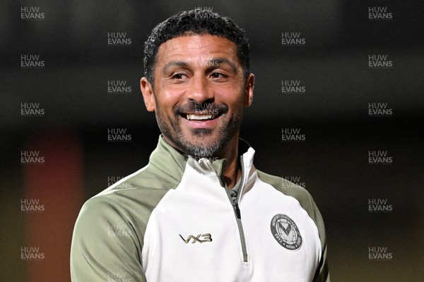 220926 - Swindon Town v Newport County - EFL Trophy -  Newport County Head Coach, Hayden Mullins at full time