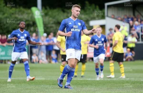 050719 - Taffs Well v Cardiff City - Pre Season Friendly - Jake Evans of Cardiff City celebrates scoring a goal from the penalty spot