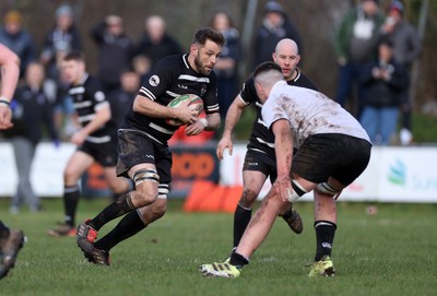 201225 - Taffs Well v Pentyrch - Admiral National League 2 East Central - Nick Jones of Pentyrch plays in his 100th game for the club, he has come through their mini and junior section and been a one-club man all his life
