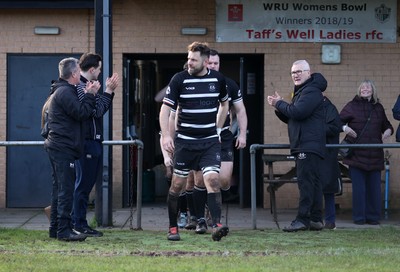 201225 - Taffs Well v Pentyrch - Admiral National League 2 East Central - Nick Jones of Pentyrch plays in his 100th game for the club, he has come through their mini and junior section and been a one-club man all his life