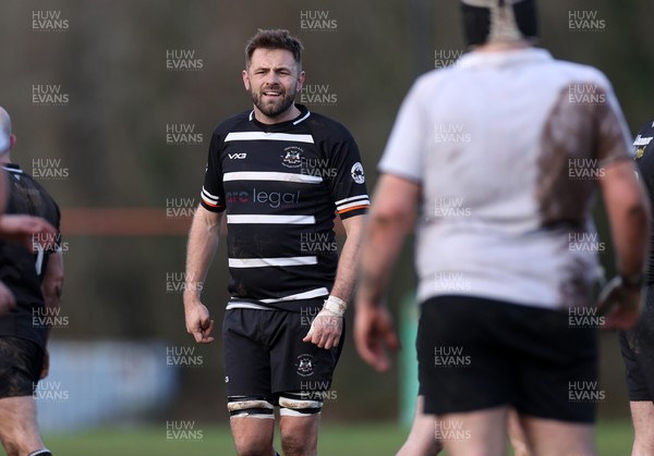 201225 - Taffs Well v Pentyrch - Admiral National League 2 East Central - Nick Jones of Pentyrch plays in his 100th game for the club, he has come through their mini and junior section and been a one-club man all his life