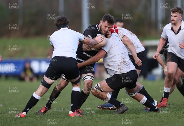 201225 - Taffs Well v Pentyrch - Admiral National League 2 East Central - Nick Jones of Pentyrch plays in his 100th game for the club, he has come through their mini and junior section and been a one-club man all his life