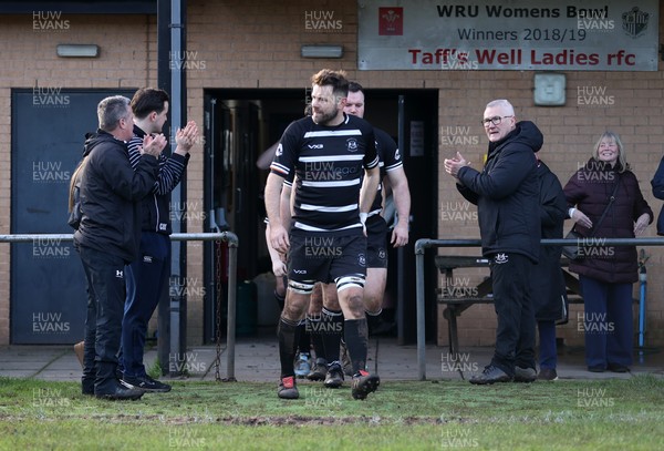 201225 - Taffs Well v Pentyrch - Admiral National League 2 East Central - Nick Jones of Pentyrch plays in his 100th game for the club, he has come through their mini and junior section and been a one-club man all his life