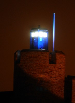 Tardis On Caerphilly Castle 091209