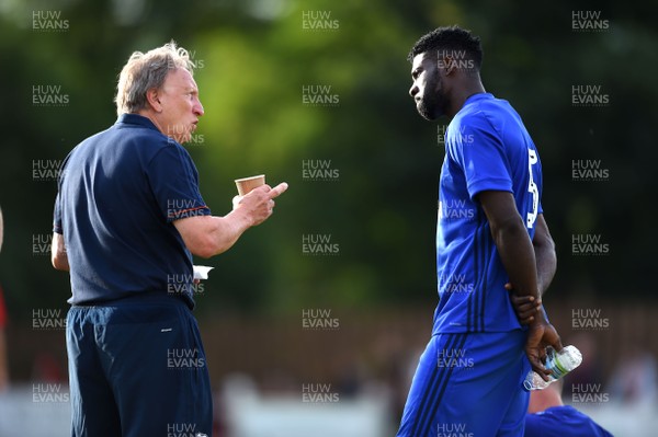 170717 - Tavistock v Cardiff City - Neil Warnock and Bruno Mcuele Manga of Cardiff City