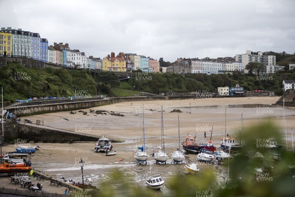 051020 - Picture shows harbour at seaside town of Tenby, West Wales Welsh Health Minister Vaughan Gething today said the Welsh Government are considering imposing travel restrictions on coronavirus hotspots, which could stop travel to Wales from areas like the North East of England