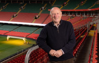 250124 - New Welsh Rugby Union President Terry Cobner at the Principality Stadium, Cardiff