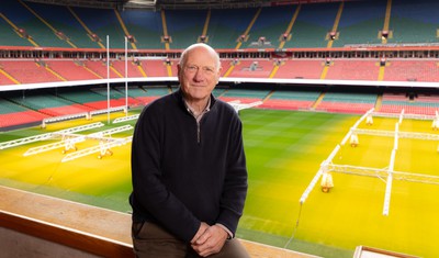 250124 - New Welsh Rugby Union President Terry Cobner at the Principality Stadium, Cardiff