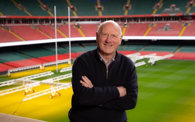 250124 - New Welsh Rugby Union President Terry Cobner at the Principality Stadium, Cardiff