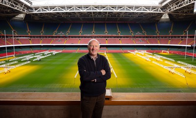 250124 - New Welsh Rugby Union President Terry Cobner at the Principality Stadium, Cardiff