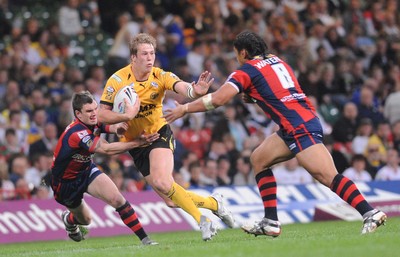 03.04.08 - Millennium Magic 2008 Rugby League Castleford Tigers v Wakefield Trinity Wildcats Tigers' Joe Westerman is brought down 