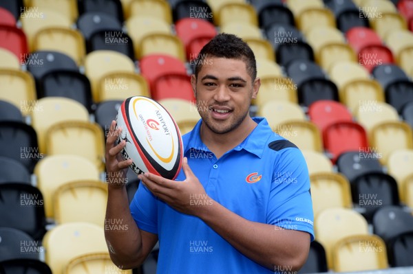 050813 - Toby Faletau Signs New Newport-Gwent Dragons Contract -Toby Faletau at Rodney Parade after signing a new contract at the Newport-Gwent Dragons