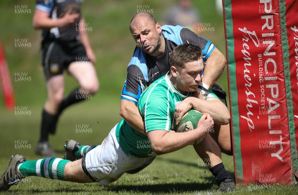 050518 - Tonmawr v Alltwen, Division 3 West Central B - Josh Phillips of Tonmawr powers over to score try