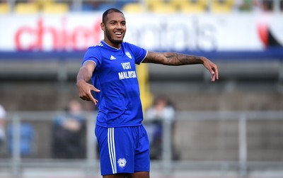 200718 - Torquay v Cardiff City - Preseason Friendly - Kenneth Zohore of Cardiff City