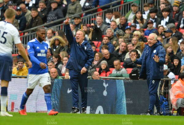 061018 - Tottenham Hotspur v Cardiff City - Premier League -  Cardiff City manager Neil Warnock gestures in disagreement