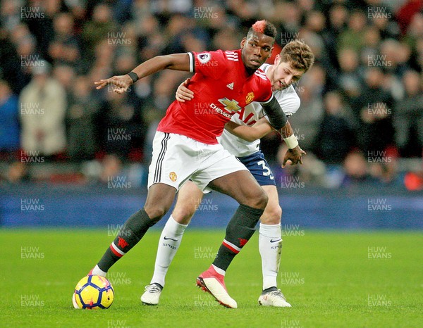 310118 - Tottenham Hotspur v Manchester United - Premier League -  Paul Pogba of Manchester United and Ben Davies of Spurs