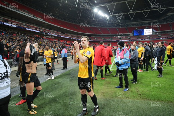070218 - Tottenham Hotspur v Newport County, FA Cup Round 4 Replay - Newport County players applaud the fans at the end the end of the match