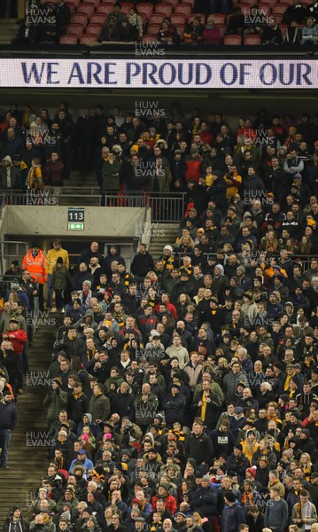 070218 - Tottenham Hotspur v Newport County, FA Cup Round 4 Replay - The crowd of Newport County fans during the match