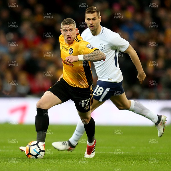 070218 - Tottenham Hotspur v Newport County - FA Cup Fourth Round Replay -  Scot Bennett of Newport on the attack