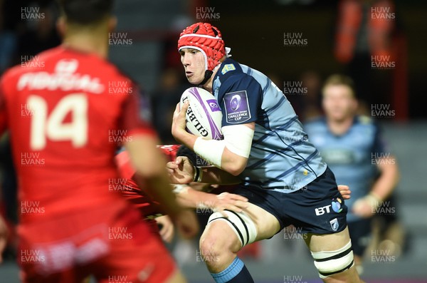 201017 - Toulouse v Cardiff Blues - European Rugby Challenge Cup - Seb Davies of Cardiff Blues