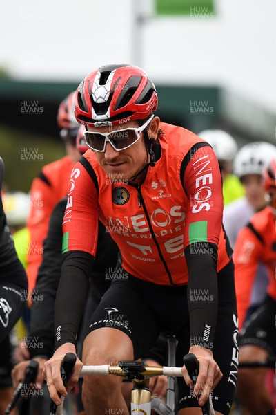 070925 - Picture shows Geraint Thomas as he embarks on his last ever  race in Wales leaving the Geraint Thomas National Velodrome of Wales and takes on the last leg of the Tour of Britain from Newport to Cardiff to end his career