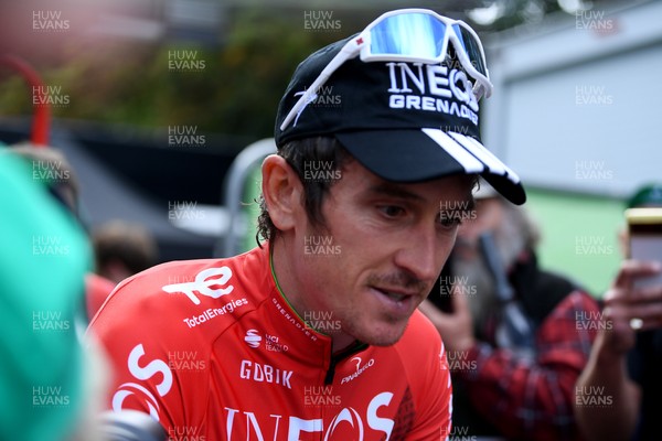 070925 - Picture shows Geraint Thomas as he leaves the stage in Cardiff in his last ever race in Wales in the final stage of the Tour of Britain from Newport to Cardiff to end his career
