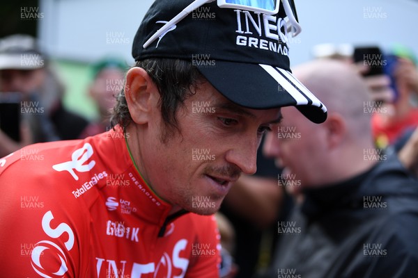 070925 - Picture shows Geraint Thomas as he leaves the stage in Cardiff in his last ever race in Wales in the final stage of the Tour of Britain from Newport to Cardiff to end his career